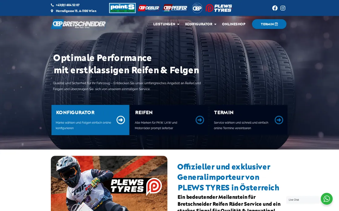 Bretschneider Reifen — Relaunch 2023, Webdesign-Projekt von Christopher Rapp