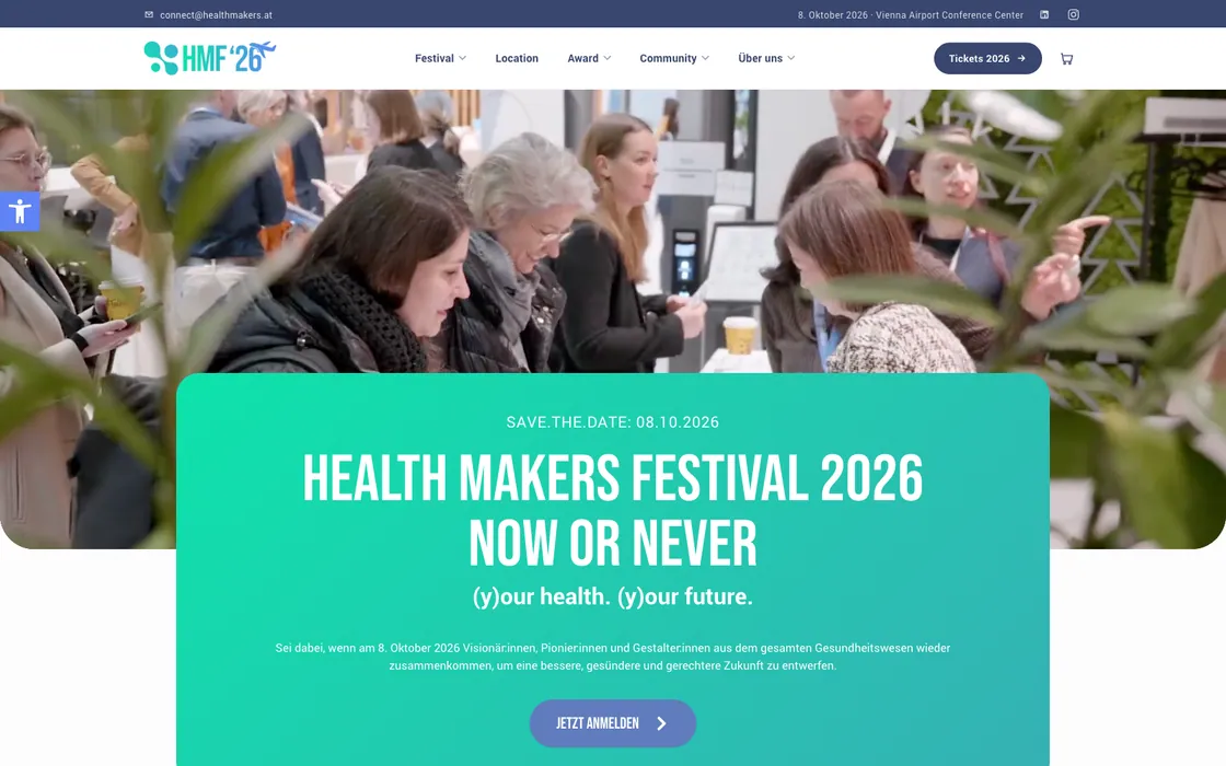 Health Makers Festival — Ticketshop & Check-in, Webdesign-Projekt von Christopher Rapp