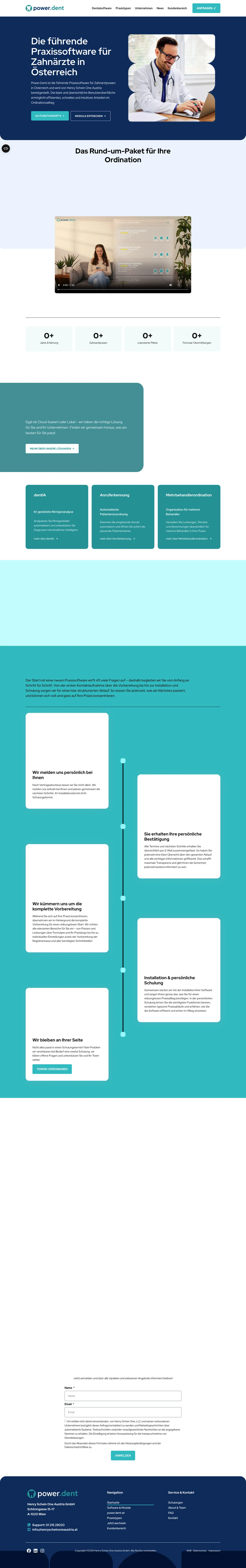 power.dent — komplette Landingpage, umgesetzt von Christopher Rapp