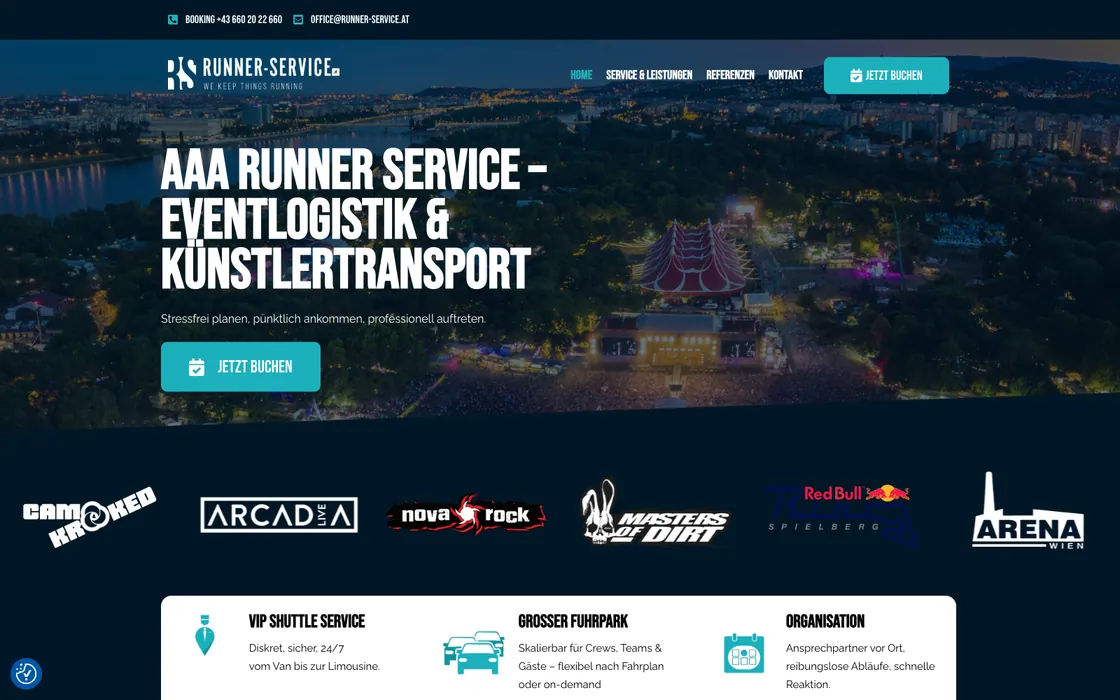 Runner Service — Website · Agentur, Webdesign-Projekt von Christopher Rapp