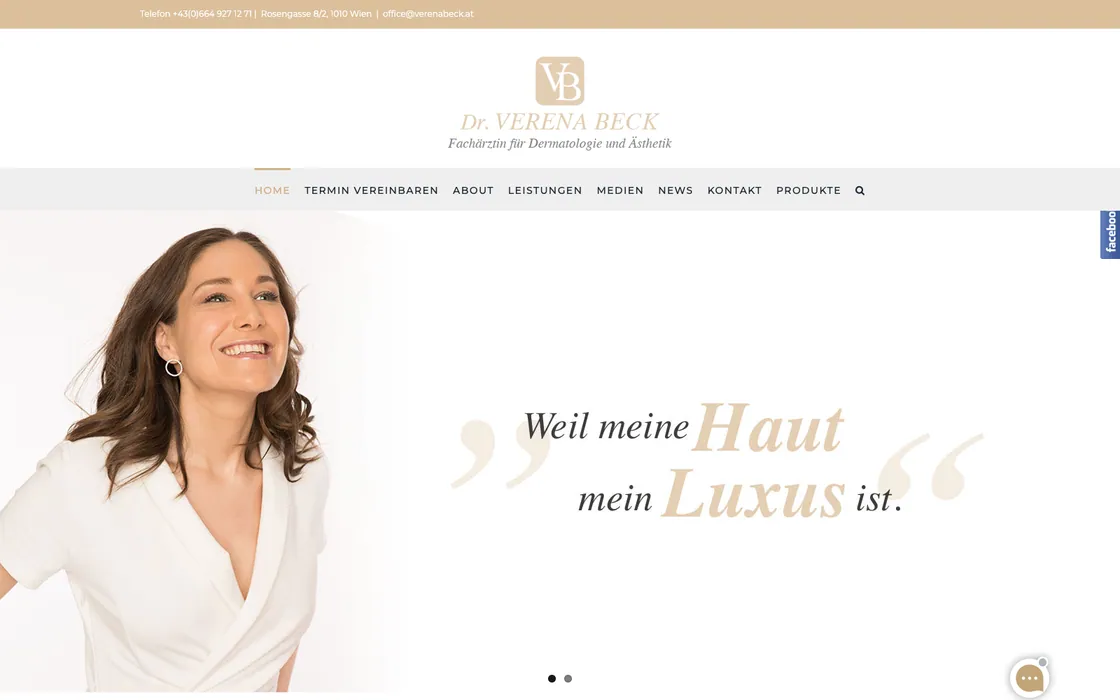 Verena Beck — Praxis-Website, Webdesign-Projekt von Christopher Rapp